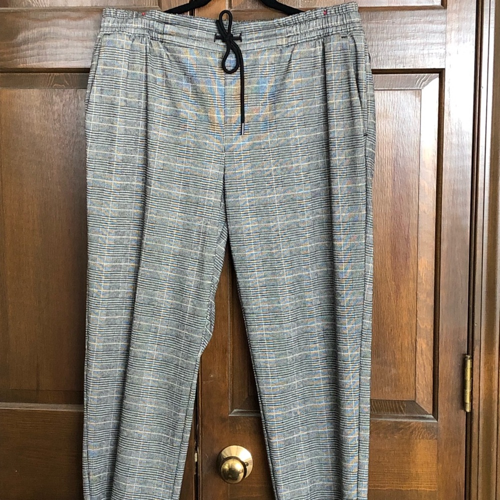 a new day Gray Straight Leg Pants with Plaid Pattern